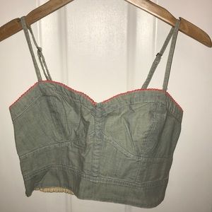 Jean crop top